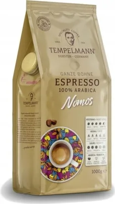 Zdjęcie produktu dla TEMPELMANN Kaffee Nomos Espresso 120248 ganze Bohne 1000g