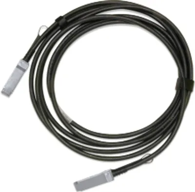 Image de NVIDIA - Câble de connexion directe 100GBase - QSFP28 vers QSFP28 - 0,5 m - passif, support Ethernet - Noir