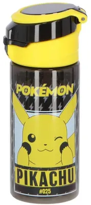 Pikachu Trinkflasche aus Tritan, 500 ml, mit Pop-up-Öffnung