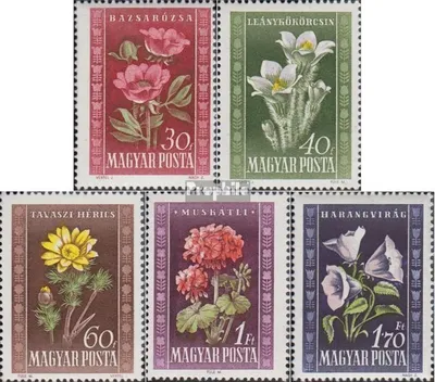 Produktbild von Briefmarken Ungarn 1950 Mi 1112-1116 (kompl.Ausg.) postfrisch Flora