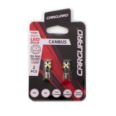 Immagine prodotto di Lampadina LED - CAN128 - T10 (W5W) - 240 lm - can-bus - SMD 3W - 2 pezzi/confezione