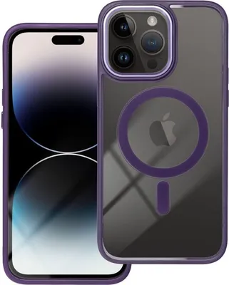 Produktbild von Color Edge Mag Cover kompatibel mit Mag Safe für iPhone 14 Lila