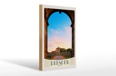 Produktbild von Holzschild Reise 20x30cm Dresden Deutschland Garten