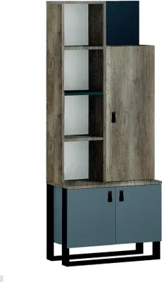 Immagine prodotto di Libreria in legno, mobiletto per cameretta, scaffale, arredamento, design moderno