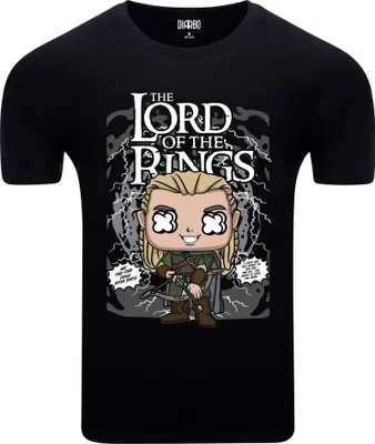 Produktbild von Diarbo Herren T-Shirt mit Filmliebhaber Druck Herr der Ringe Plakat Schwarz Gr.L