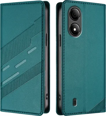 Obrázek produktu pro Pouzdro pro ZTE Blade A33S,Polyuretankožené peněženkové pouzdro s přihrádkou na karty a funkcí stojánku Grün