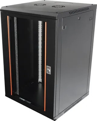 Image de ROLINE 26.21.0293, armoire murale, 19U, 80 kg, Rails, 24.7 kg, Noir