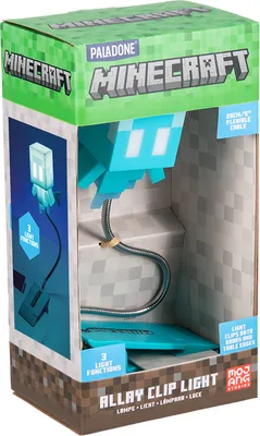 Produktbild von Paladone Minecraft Allay Clip-on-Leseleuchte – Offiziell lizenziertes Clip-on-Lampendesign mit flexiblem Kabel, Mobo Allay-förmigem Kopf, 3 Lichtmodi, betrieben durch