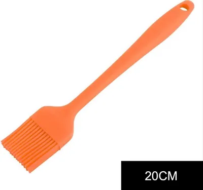 Produktbild von CHPN - Backpinsel - Küchenpinsel - Pinsel - Silikonpinsel - Orange - 20CM - Silikon - Küchenzubehör - Küchenutensilien - Backen - Fetten - Fetten - Fettpinsel