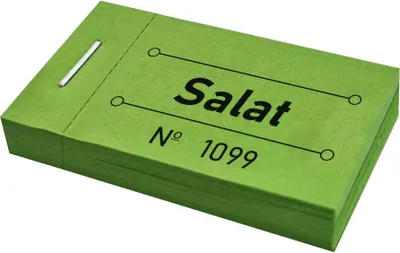 Produktbild von CombiCraft Wertmarken Block 'Salat' Grün - 5 Blöcke mit 50 Wertmarken pro Block