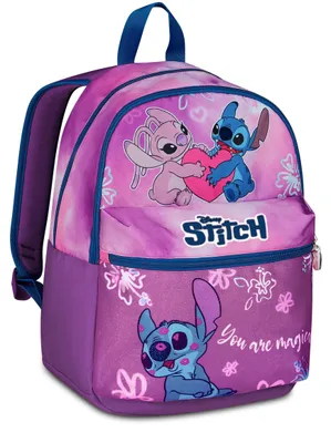 Produktbild von Elzusha – Schulrucksack mit zwei Fächern und Trinkflaschenhalter, lila