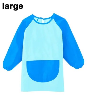 Produktbild von Malkittel für Kinder, langärmeliger Kinderkittel, wasserdichte und ölabweisende Kinderschürze, Malkittel und Schürze mit Taschen für Kinder