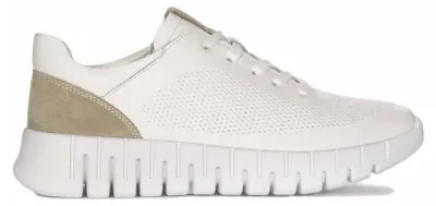 Produktbild von Damen Plateau-Sneaker mit Schnürung, 3 cm Plateausohle, Kunstlederfutter und Echtleder-Innensohle