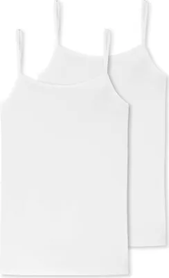 Produktbild von Schiesser Damen 2 er Pack Spaghettitop Gr. 46  weiss