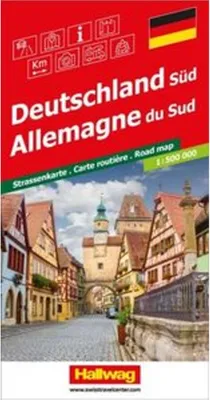 Image de Carte routière Hallwag Allemagne Sud 1:500.000