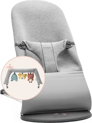Produktbild von Babybjörn Babywippe Bliss inkl. Spielzeug Weiche Freund hellgrau