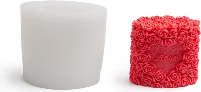 Produktbild von Silikon-Kerzenform Rosenliebe 8,7 x 6 x 8,3 cm