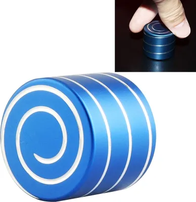 Produktbild von Dynamische Desktop Spielzeug Stress Reducer Anti-Anxiety Aluminiumlegierung Spinning Spielzeug(blau)