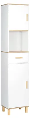 Immagine prodotto di Mobile da bagno - Armadietto da bagno - Mobiletti sotto lavabo - Mobile lavabo - 39x179x30 cm - 5 scomparti, 1 cassetto