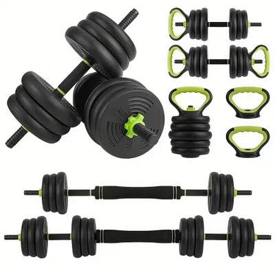 Obrázok produktu pre Nastaviteľné činky - Sada činiek - Haltery - Kettlebell - Stojan na kliky - Dizajn 4 v 1