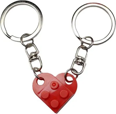 Immagine prodotto di Portachiavi rosso a forma di cuore per il partner, San Valentino