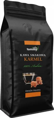 Immagine prodotto di Chicchi di caffè aromatizzati al caramello 1 kg 100% Arabica Tostatura fresca Tommy Cafe