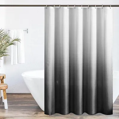 Produktbild von Wasserdichtes Duschvorhang 180x200cm schwarz Polyester