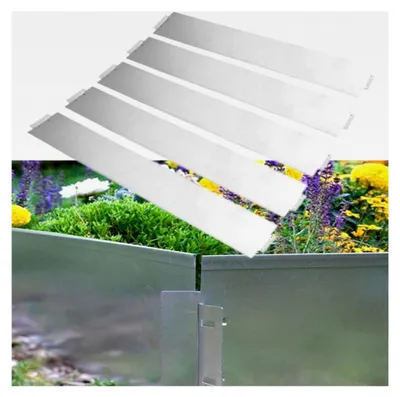 Produktbild von 10 m flexible Metallrasenkante 100 x 18 cm Beetumrandung 10 Stück