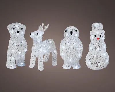 Zdjęcie produktu dla Dekoracyjna figurka ogrodowa Lumineo 491031 Świąteczne zwierzęta 17 x 12 x 23 cm