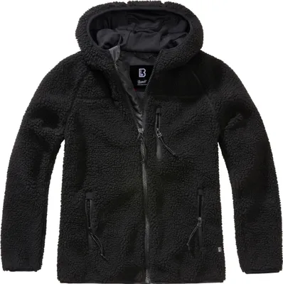 Produktbild von Brandit Fleecejacke Damen Ladies Teddyfleecejacket, hood schwarz L