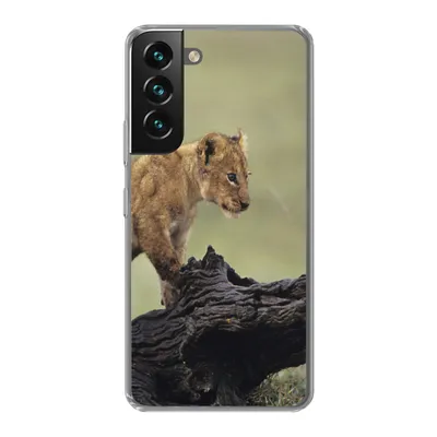 Produktbild von MuchoWow® Handyhülle Schutzhülle Hülle für Samsung Galaxy S22 Löwe - Rüssel - Junge Silikon Softcase Handy Hülle - Mobiltelefonhülle