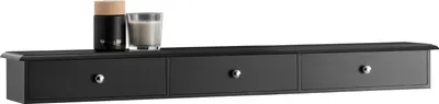 Immagine prodotto di SoBuy FRG43-L-SCH Armadio a muro Scaffale a muro Appendiabiti a muro con 2 cassetti Armadio a muro Nero