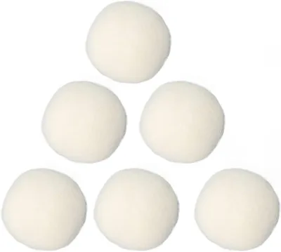 Imagen del producto de Bolas secadoras de lana, antistáticas, 6 unidades, 4 cm de diámetro, para la ropa
