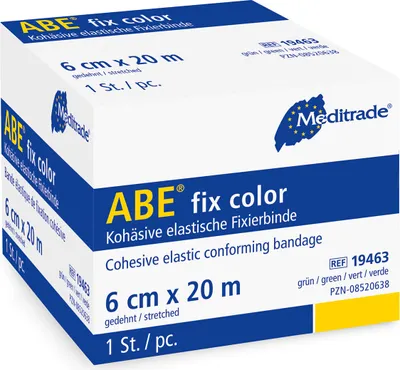 Zdjęcie produktu dla Meditrade® 19463 Meditrade® Fixierbinde   ABE® fix color 19463 grün 6,0 cm x 20,0 m, 1 St.