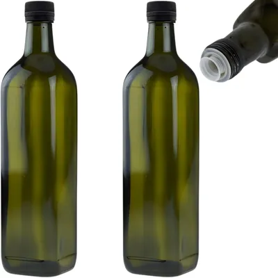 Zdjęcie produktu dla Zestaw 2 butelek na olej i ocet 750 ml z etykietami