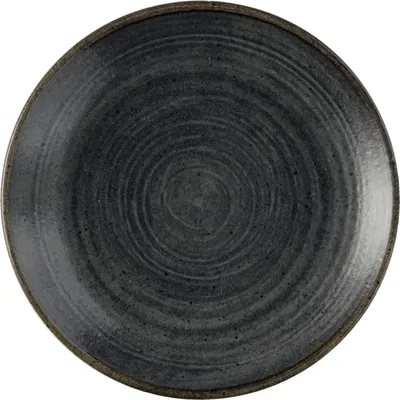 Image de CHURCHILL Stonecast Raw Black Teller flach, coup, ø: 165 mm