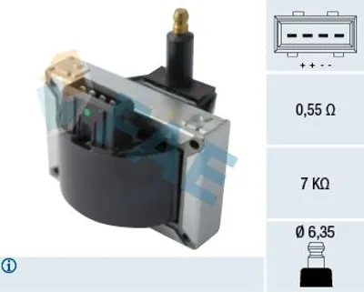 Produktbild von FAE 80260 Zündspule für CITROËN Berlingo / Berlingo First (MF, GJK, GFK) passend für PEUGEOT 106 II Schrägheck (1A, 1C) 205 II (20A/C) PARTNER Kasten