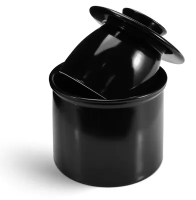 Produktbild von Vintage Französische Butterdose mit Deckel für die Küche (Schwarz)