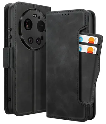 Zdjęcie produktu dla Avizar, etui z podstawką i wyjmowaną przegródką na karty do Xiaomi 17 Ultra, czarne