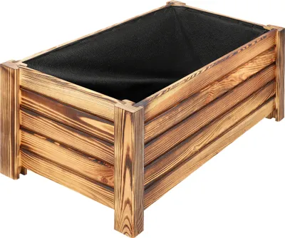 Obrázok produktu pre KOTARBAU® Kvetináč 60x33x25 cm Kvetináč s textíliou Veľký vonkajší balkónový kvetináč Kvetináče Kvetináče z borovicového dreva Rustikálny