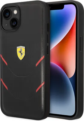 Image de Coque arrière Ferrari iPhone 14 Plus - Hot Stamp - Noir