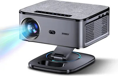 Immagine prodotto di Proiettore smart Android 12 - Sistema home cinema 4K - Full HD 1920x1080 - 40000 lumen, 2000 ANSI - Messa a fuoco automatica e correzione trapezoidale - Dimensioni diagonali dell'immagine da 102 a 762 cm - 2 GB di RAM, 64 GB di memoria