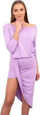 Produktbild von Asymmetrisches Kleid, 3/4 Ärmel, hellviolett