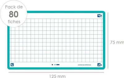 Produktbild von Oxford Karteikarten "Flash 2.0" 75 x 125 mm kariert mint 80 Stück