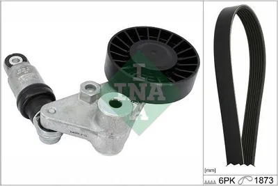 Produktbild von INA 529 0201 10 Keilrippenriemensatz für OPEL Astra G CC (T98)
