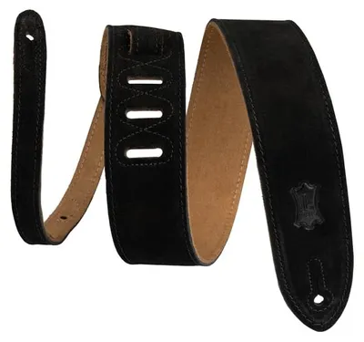 Produktbild von Levys Leathers MS12-BLK 2" Suede Guitar Strap Black
