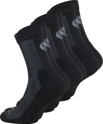 Produktbild von Stark Soul® 3 Paar Merino Outdoor Trekking Socken für Damen und Herren, schwarz, 39-42