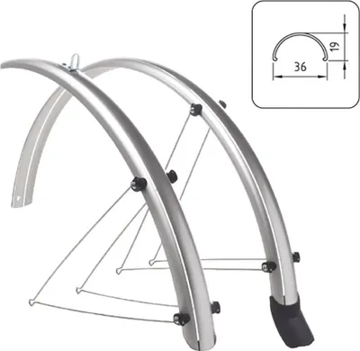 Produktbild von Wag Zeus 2 28´´ X 36 Mm Schutzblech-set Silber 28´´ Silber 28´´