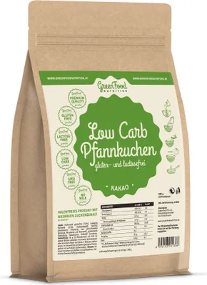 Produktbild von GreenFood Nutrition LOW CARB Pfannkuchen gluten- und lactosefrei 500g