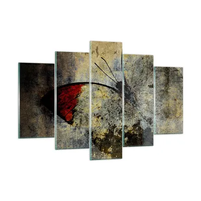 Produktbild von Bilder auf glas - Schmetterling Abstraktion - 150x100cm - Glasbilder - Wandbilder - Kunstdruck - zum Aufhängen bereit - Wanddekoration aus Glas - Glas Bilder - Wandbild auf Glas - GEA150x100-3678